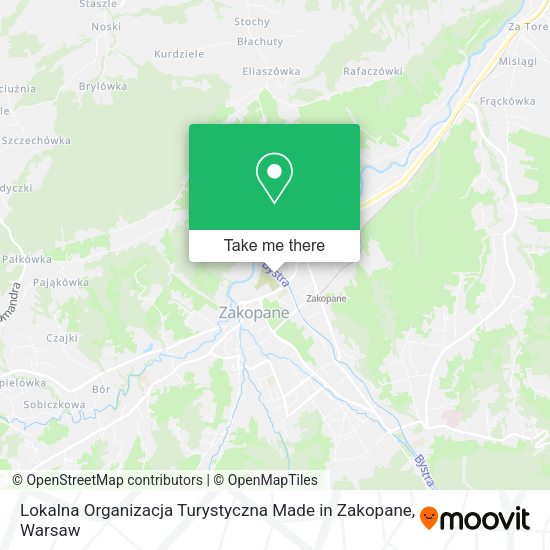 Lokalna Organizacja Turystyczna Made in Zakopane map