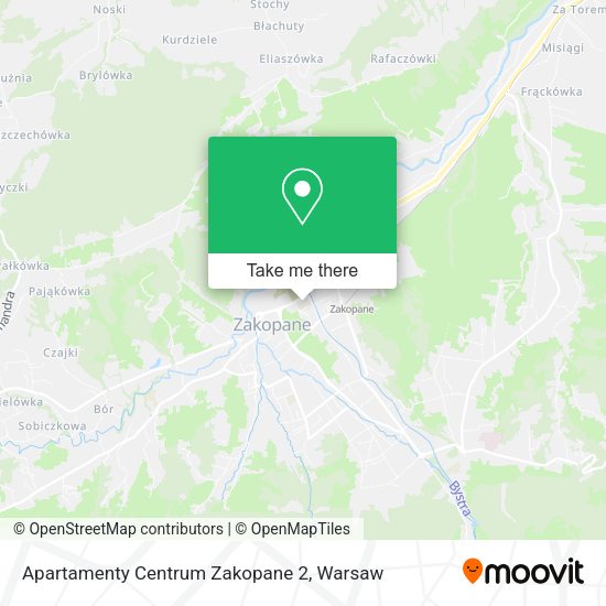 Apartamenty Centrum Zakopane 2 map