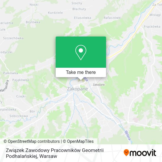 Związek Zawodowy Pracowników Geometrii Podhalańskiej map