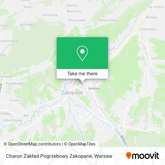 Charon Zakład Pogrzebowy Zakopane map