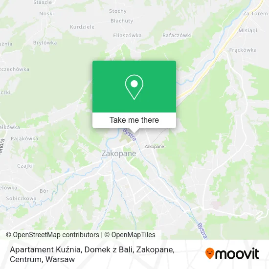Карта Apartament Kuźnia, Domek z Bali, Zakopane, Centrum