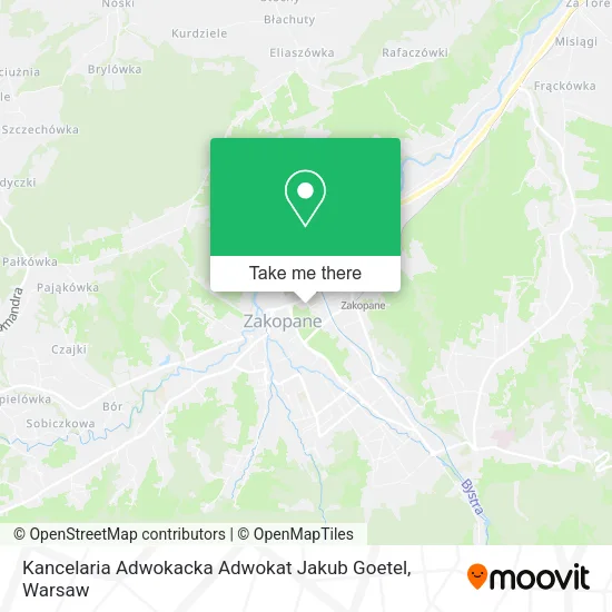 Карта Kancelaria Adwokacka Adwokat Jakub Goetel