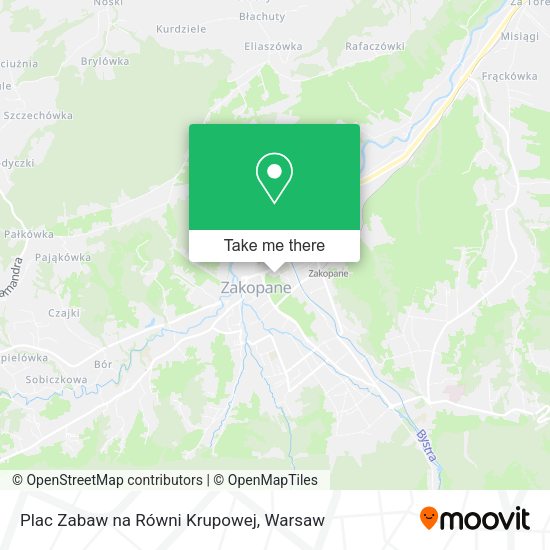 Plac Zabaw na Równi Krupowej map