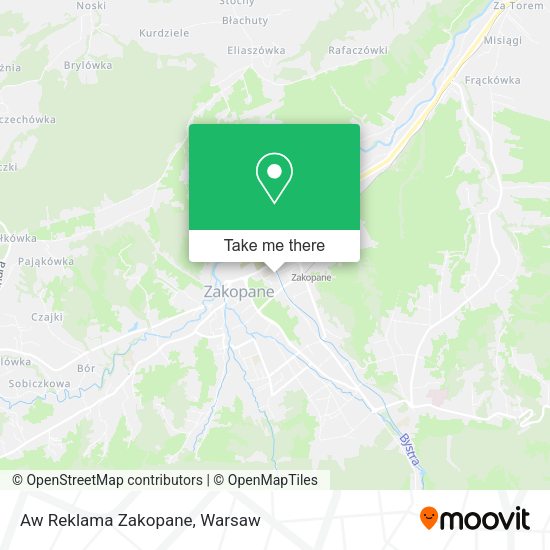 Aw Reklama Zakopane map