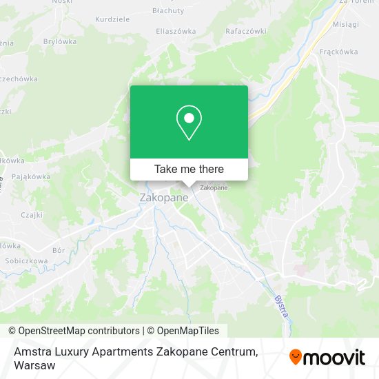 Amstra Luxury Apartments Zakopane Centrum map