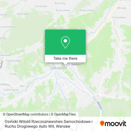 Карта Osiński Witold Rzeczoznawstwo Samochodowe i Ruchu Drogowego Auto Wit