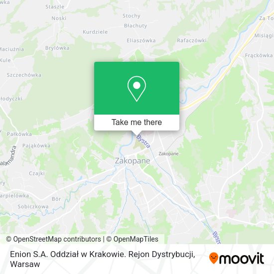 Enion S.A. Oddział w Krakowie. Rejon Dystrybucji map