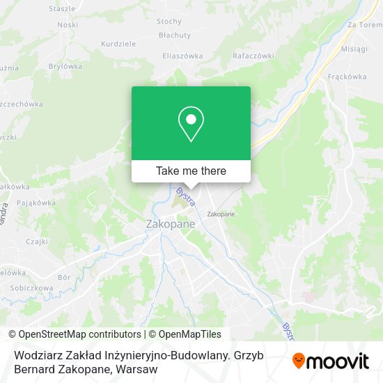 Wodziarz Zakład Inżynieryjno-Budowlany. Grzyb Bernard Zakopane map