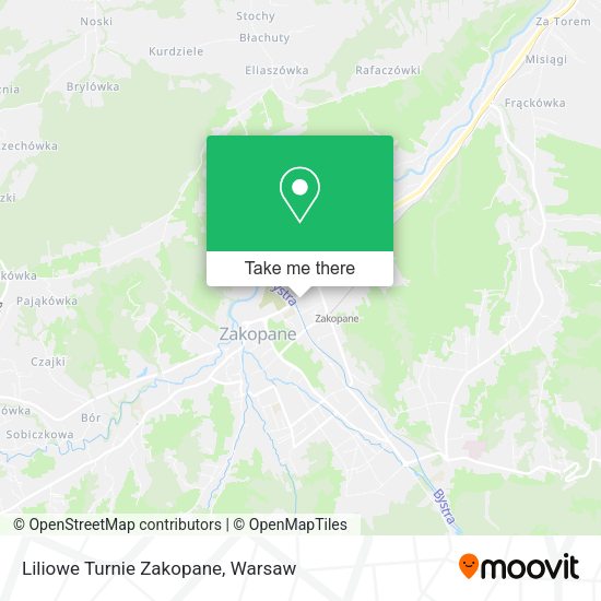 Liliowe Turnie Zakopane map