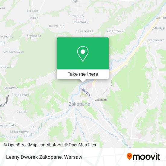 Leśny Dworek Zakopane map