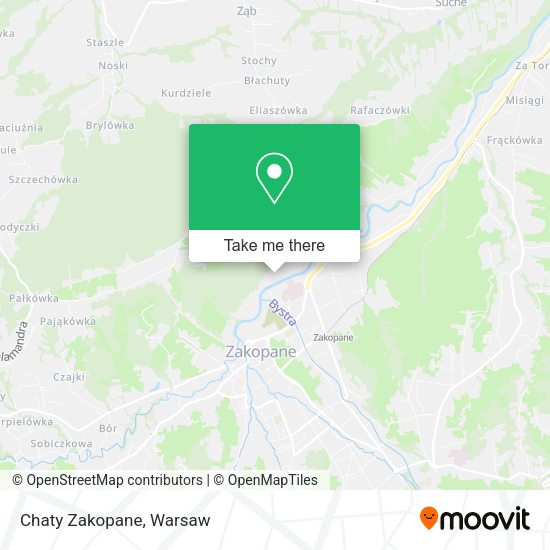 Chaty Zakopane map