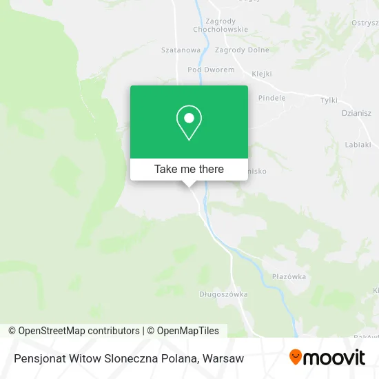 Карта Pensjonat Witow Sloneczna Polana