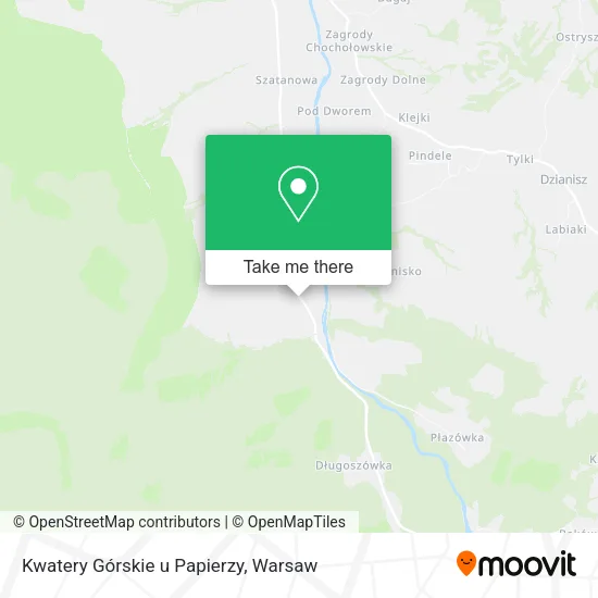 Карта Kwatery Górskie u Papierzy