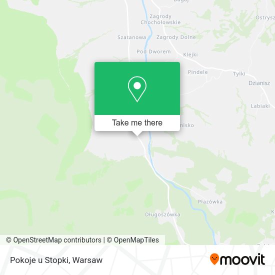 Pokoje u Stopki map