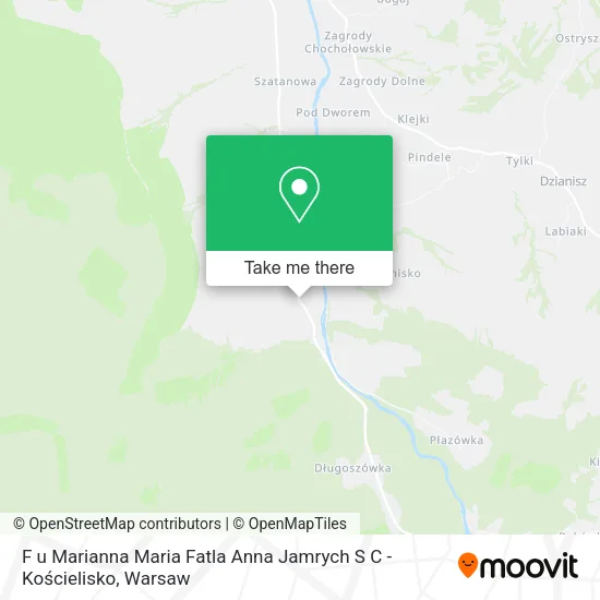 Карта F u Marianna Maria Fatla Anna Jamrych S C - Kościelisko
