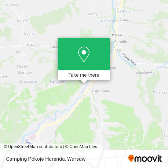 Camping Pokoje Harenda map