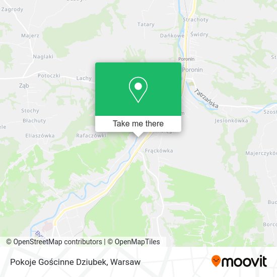 Pokoje Gościnne Dziubek map