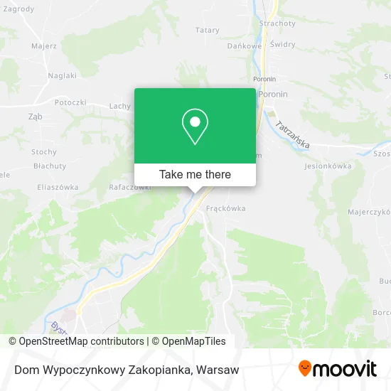 Карта Dom Wypoczynkowy Zakopianka