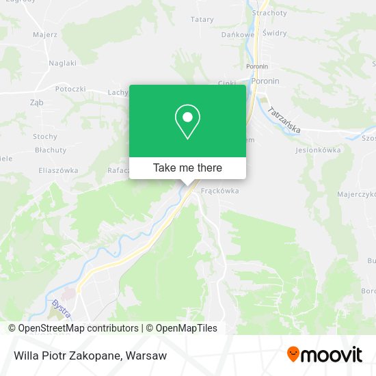 Willa Piotr Zakopane map