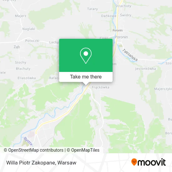 Карта Willa Piotr Zakopane