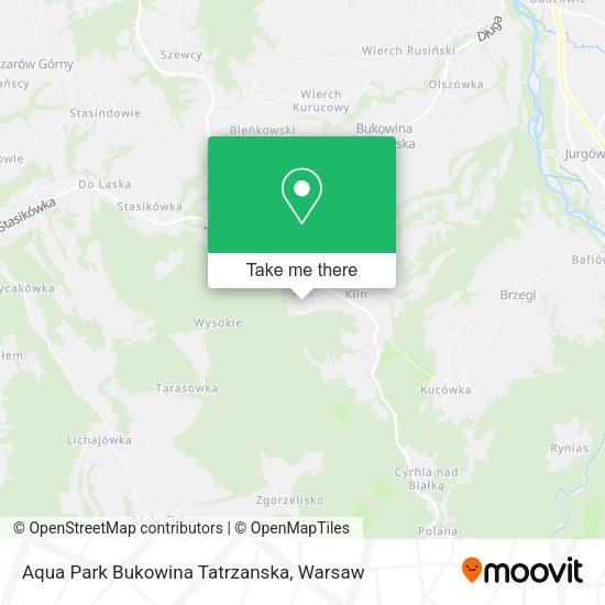 Aqua Park Bukowina Tatrzanska map