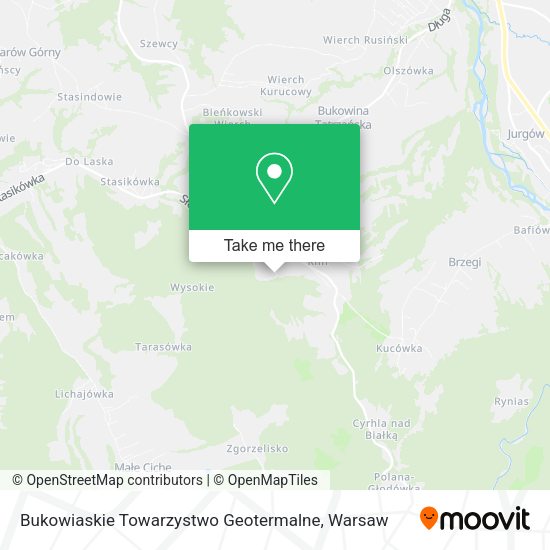 Карта Bukowiaskie Towarzystwo Geotermalne