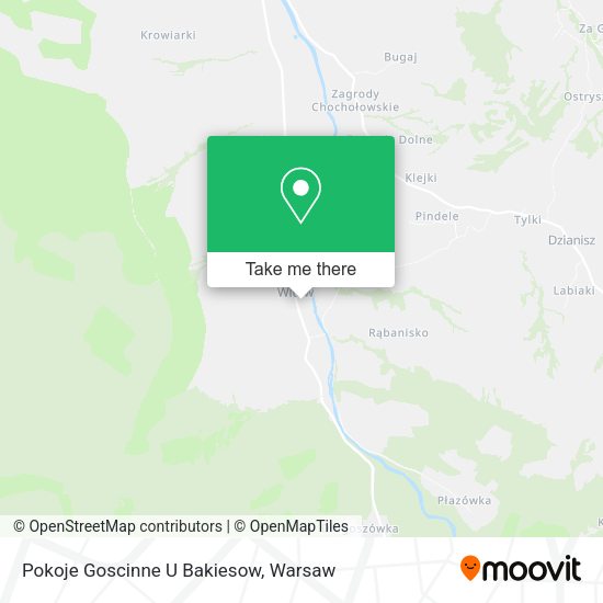 Pokoje Goscinne U Bakiesow map