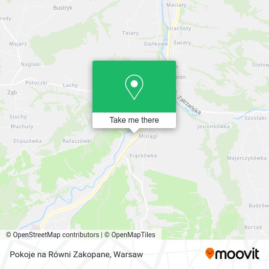 Карта Pokoje na Równi Zakopane