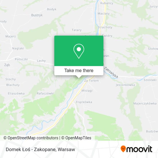 Domek Łoś - Zakopane map