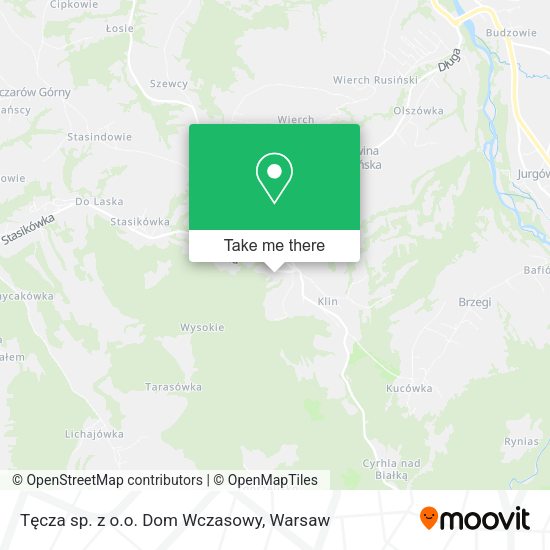 Tęcza sp. z o.o. Dom Wczasowy map