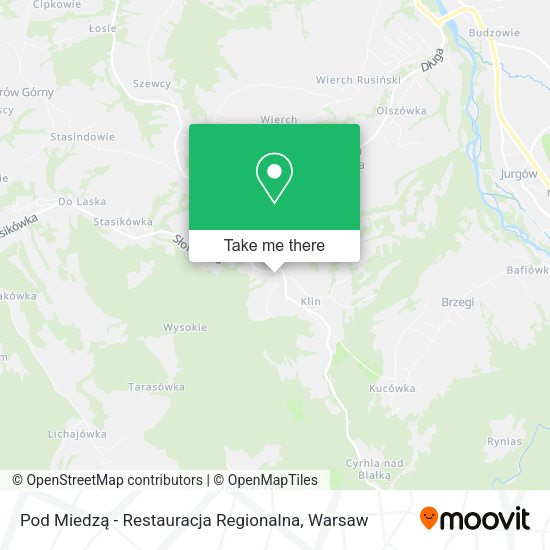 Pod Miedzą - Restauracja Regionalna map