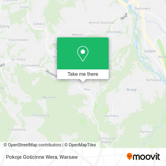 Pokoje Gościnne Wera map