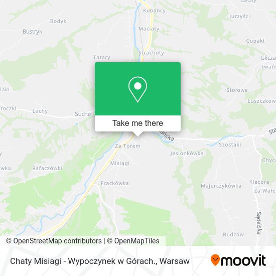 Chaty Misiagi - Wypoczynek w Górach. map