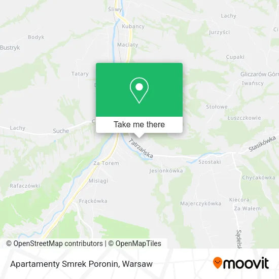 Apartamenty Smrek Poronin map