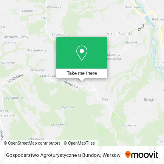 Карта Gospodarstwo Agroturystyczne u Bundow