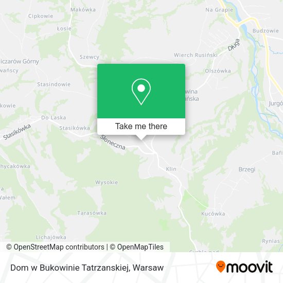 Dom w Bukowinie Tatrzanskiej map