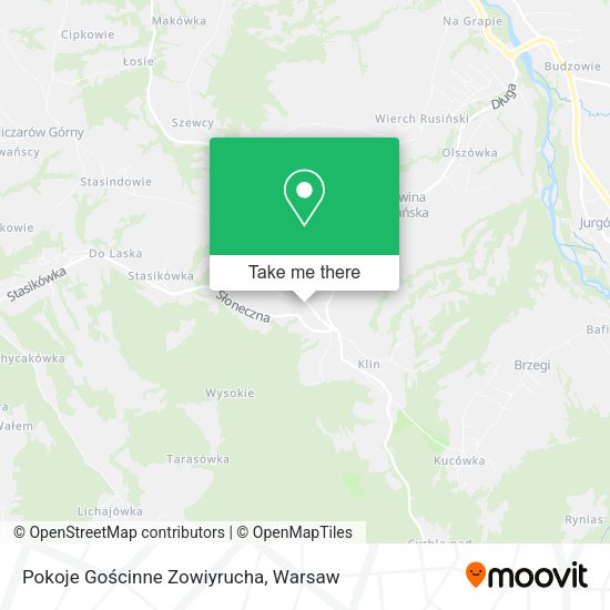 Pokoje Gościnne Zowiyrucha map