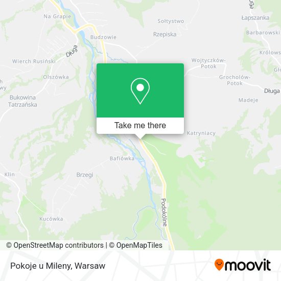 Pokoje u Mileny map