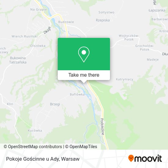 Pokoje Gościnne u Ady map