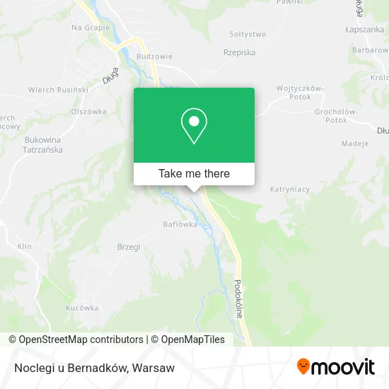 Карта Noclegi u Bernadków