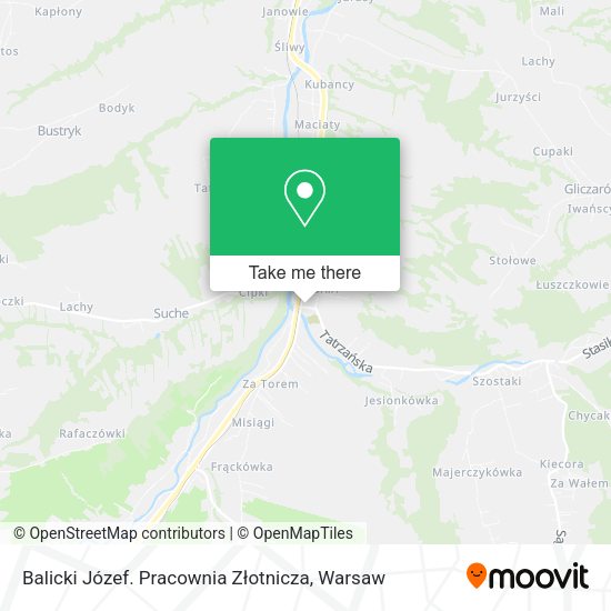 Balicki Józef. Pracownia Złotnicza map