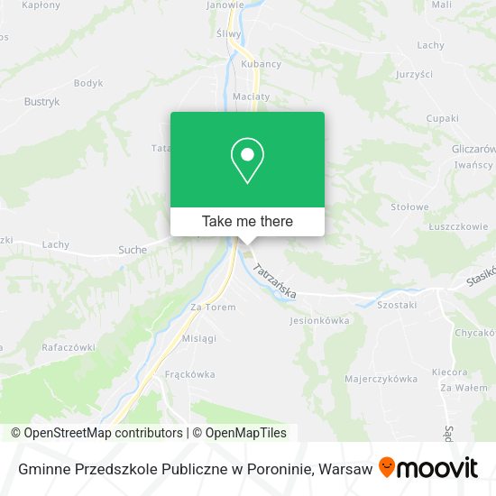 Gminne Przedszkole Publiczne w Poroninie map