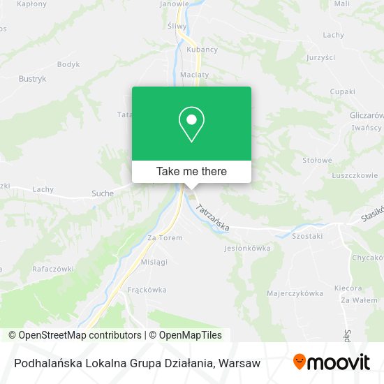 Podhalańska Lokalna Grupa Działania map