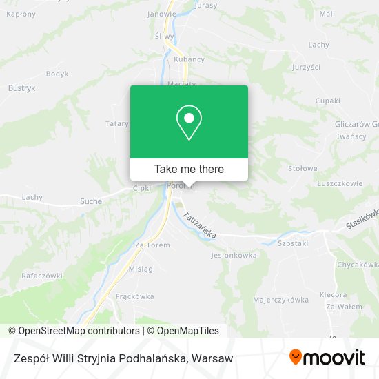 Zespół Willi Stryjnia Podhalańska map