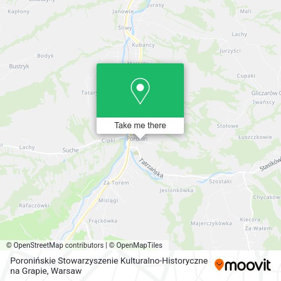 Poronińskie Stowarzyszenie Kulturalno-Historyczne na Grapie map