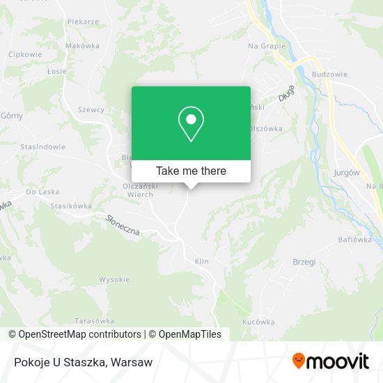 Pokoje U Staszka map