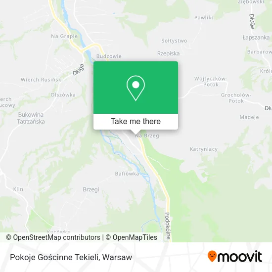 Pokoje Gościnne Tekieli map