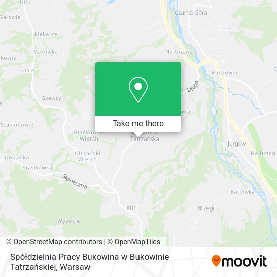 Spółdzielnia Pracy Bukowina w Bukowinie Tatrzańskiej map