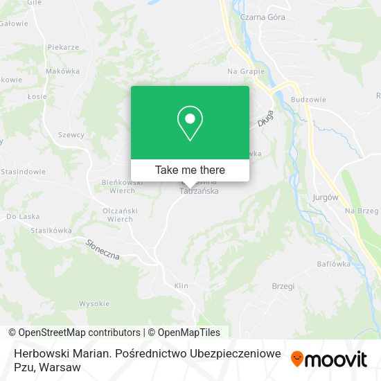 Herbowski Marian. Pośrednictwo Ubezpieczeniowe Pzu map