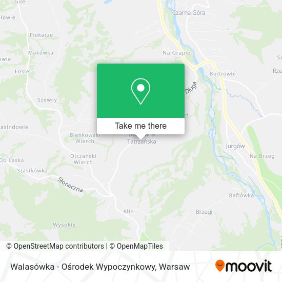 Walasówka - Ośrodek Wypoczynkowy map